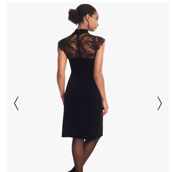 White House Black Market Velvet Dress Size 6 - Picture 2 of 5